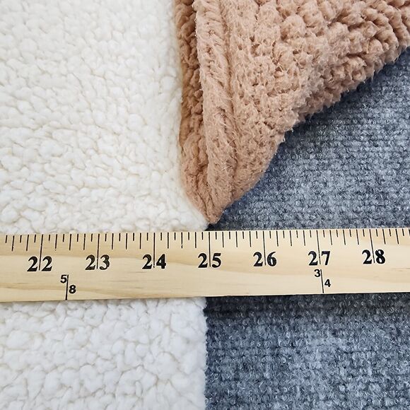 Lou Grey Jacket Womens Large Colorblock Cozy Up 1/4 Zip Sherpa Fleece Pullover - Picture 5 of 16